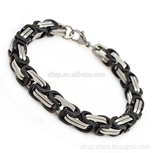 Black Motorcycle Chain Cheap Stainless Steel Bracelet For Men